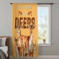 thumbnail image 4 of Orange Deer Sheer Curtains 108 Inches Extra Long, Wildlife Animals Rustic Farmhouse Elk Light Filering Curtains, Privacy Drapes Simi Floor to Veiling Curtain for Living Room Bedroom Window Treatment, 4 of 9
