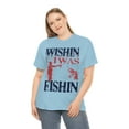 thumbnail image 4 of Wishing I was Fishing  Love to fish Unisex Heavy Cotton Tee, 4 of 9