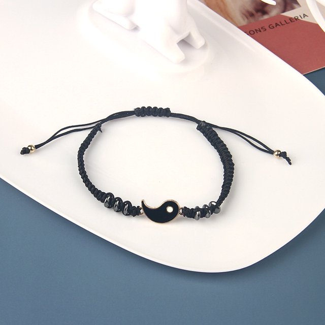 Venta Caliente Pareja Pulsera De Aleación Tai Chi Gossip Trenzado Diamante