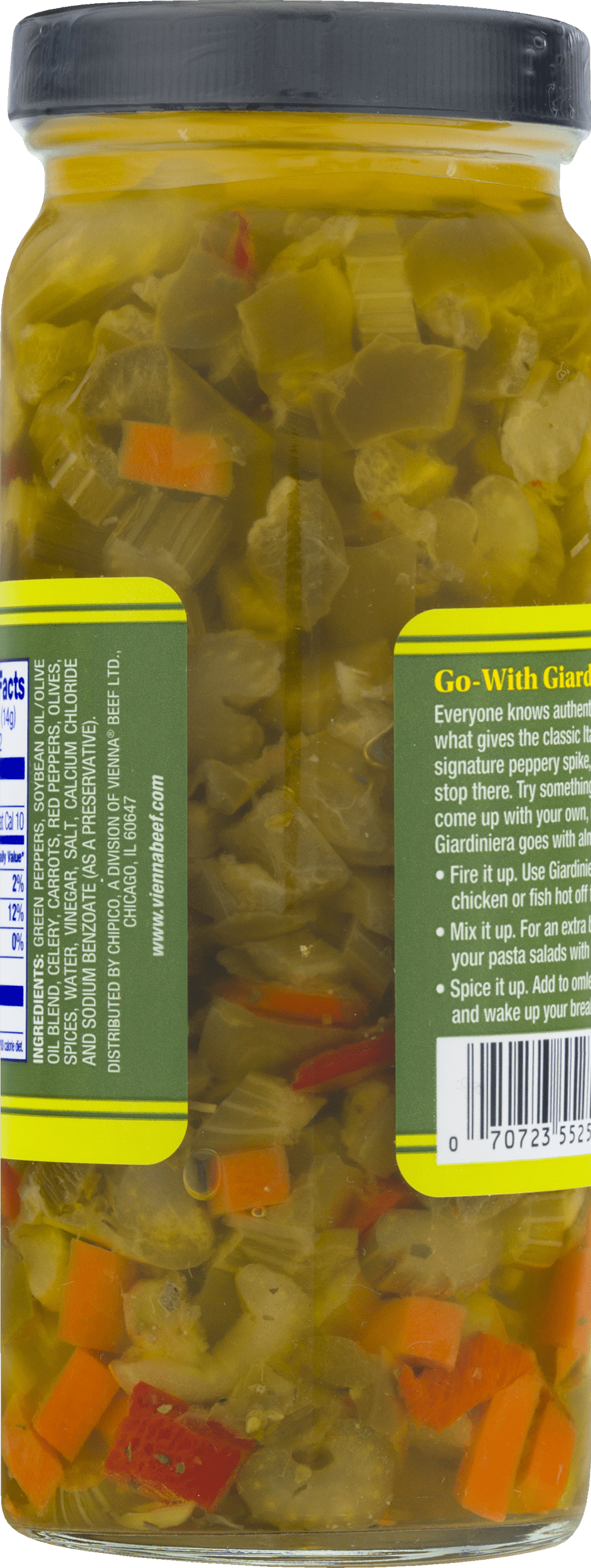 Vienna Beef, Mild Giardiniera, 16 oz, Jarred Vegetables, Shelf-Stable