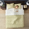 thumbnail image 3 of Virtu Comforter Sets, All Season Lightweight Botanical Queen Comforter Set, 3-Pc Bedding Sets, Olive Green/White, 3 of 8