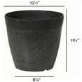 thumbnail image 4 of Root & Vessel Dolce Round Planter, Black, 12", 4 of 5