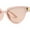 Pink / Brown, variant on Womens Mod 20s Art Deco Cat Eye Horn Rim Plastic Sunglasses All Black