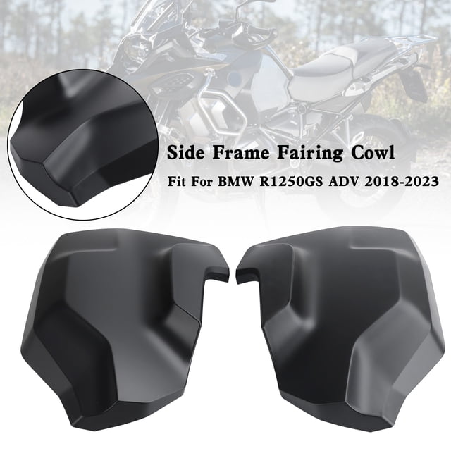 Side Frame Fairing Cowl Guards Radiator Cover For BMW R1250GS ADV 2018-2023 Black