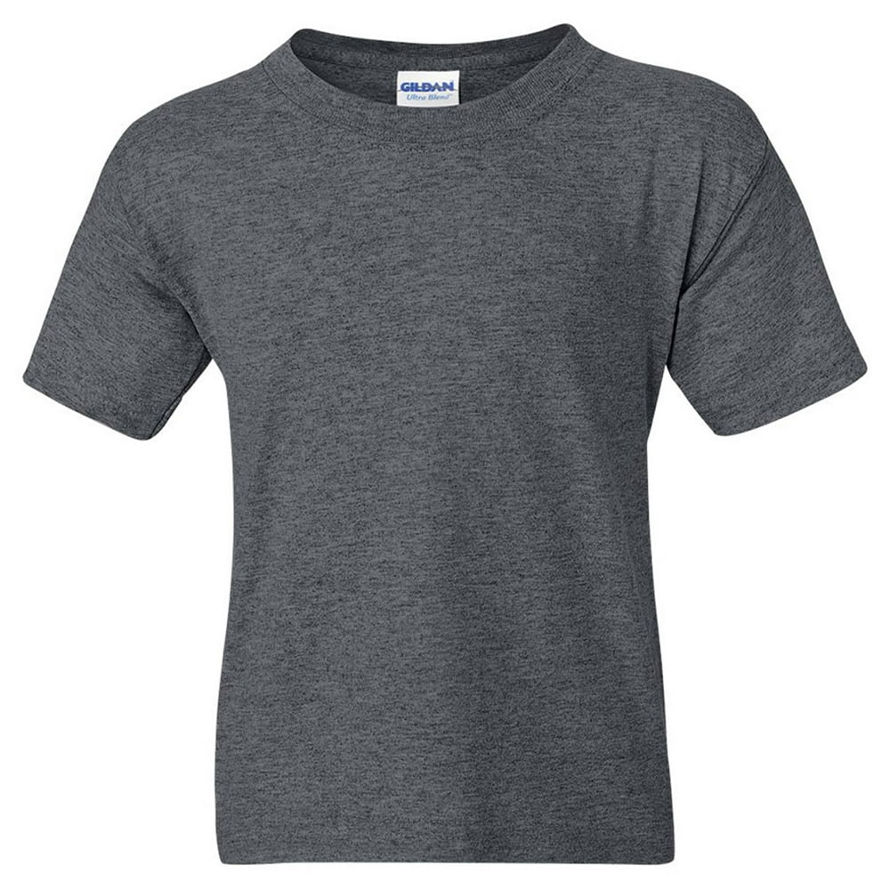 Gildan - Gildan 8000B Dryblend Youth T-Shirt -Dark Heather -Small ...
