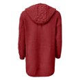 thumbnail image 7 of Idoravan Cardigans for Women Clearance Spring Womens Long Sleeve Cable Knit Long Cardigan Open Front Button Hooded Sweater Outerwear, 7 of 7