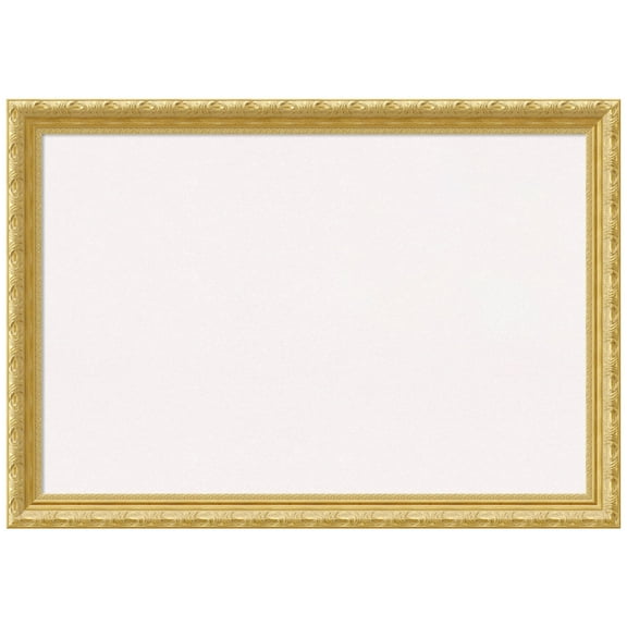 Amanti Art White Cork Board Wood Framed Versailles Gold Bulletin Board 40 in. x 28 in.