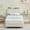 White, variant on Twin Size Bed Frames,Velvet Upholstered Platform Bed Frame with Storage Headboard and Strong Wooden Slats