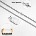 thumbnail image 7 of HEYOLL Gold Dog Tag Necklaces for Men to My Son Gifts from Dad American Flag Pendant Chain Military Army Birthday Valentines Day Jewelry Gifts Son Teen Teenages Tween Preteen Him Age Ideas, 7 of 7