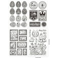 thumbnail image 6 of 4 Sheets Vintage Easter Eggs Rabbit Postage Stamps Clear Stamps for Card Making Artistic Pattern Egg Silicone Clear Stamps Greetings Transparent Stamps Seal for DIY Scrapbooking DIY, 6 of 9
