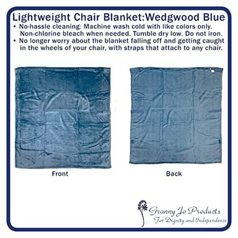 Granny Jo Products Lightweight Wheelchair Blanket Wedgwood Blue