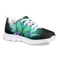 thumbnail image 2 of Pzuqiu Butterfly Girls Black Tennis Shoes Size 3 Lace Up Kids Running Sneakers Lightweight Breathable Walking Shoes for Outdoor, 2 of 7