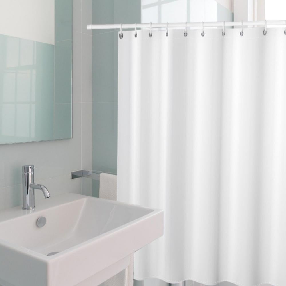 Beach White Waterproof Bathroom Polyester Shower Curtain Liner Water Resistant 