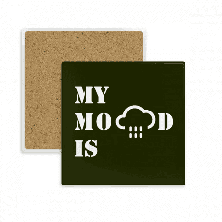 

Sad Mood Rain Art Deco Fashion Coaster Cup Mat Mug Subplate Holder Insulation Stone