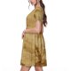 thumbnail image 2 of Balery Retro Palm Tree Vestidos sueltos de manga corta para mujer, vestidos de verano 2025, vestidos casuales de corte A con vuelo., 2 of 6