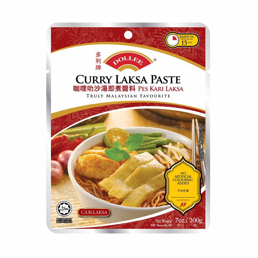 Dollee Malaysian Curry Laksa Paste 200g (Pack of 12)