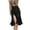 Black, variant on YM YOUMU Women Lace Floral Latin Dance Skirt Side Slit Ruffle Sheer dancewear