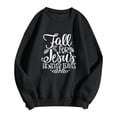 thumbnail image 5 of Mens Pullover Tops Thanksgivingplus Size Fashion Holiday Logo Print Hip Hop Oversized Mens Sweaters,Black,L, 5 of 5