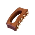 thumbnail image 1 of TISHITA Wooden Massage Tool 10 Brass Point Compact Scraper for Shoulder Styling Body with Acupoint Chart, 1 of 8