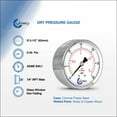 thumbnail image 2 of CARBO Instruments 2- 1/2" Pressure Gauge, Chrome Plated Steel Case, Dry, 0-30 psi/kPa, Back Mount 1/4" NPT, 2 of 6