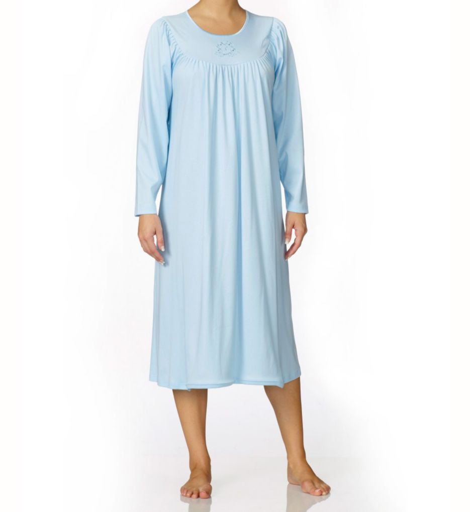 Calida - Women's Calida 33300 Soft Cotton Long Sleeve Nightgown ...