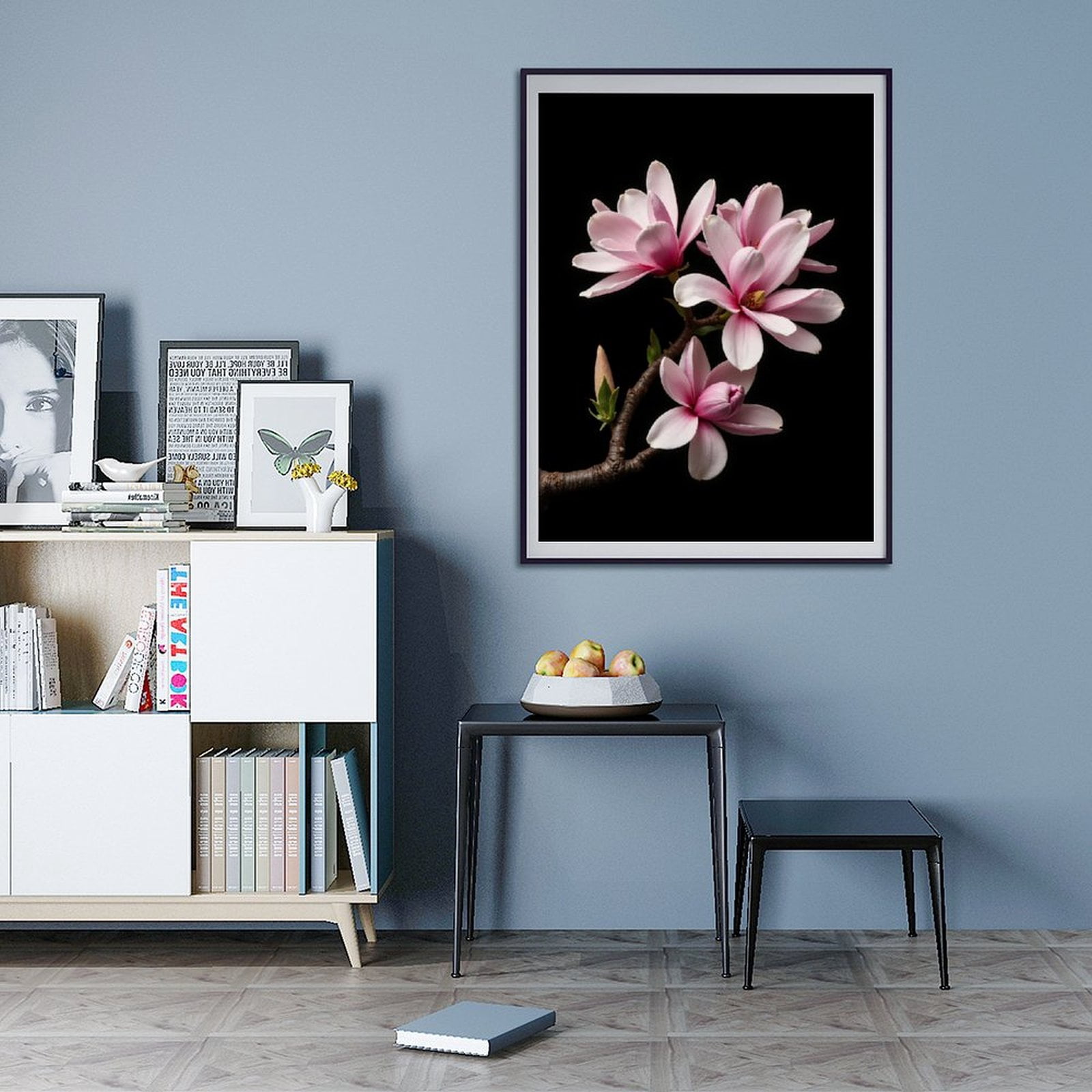 Diamond Art Kit for Adults, Pink Magnolia Blossoms On Branch Diamond Painting for Adults Beginners, 5D DIY Diamond Art Painting Kits, Colorful Diamond Painting Craft for Home Decor 12x16