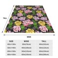 thumbnail image 3 of Balery Colorful Roses Manta de Felpa Suave y Acogedora – Cobija de Franela Aterciopelada para Cama, Lavable y Cálida para Sofá, Mascotas, Transpirable-80"x60", 3 of 7