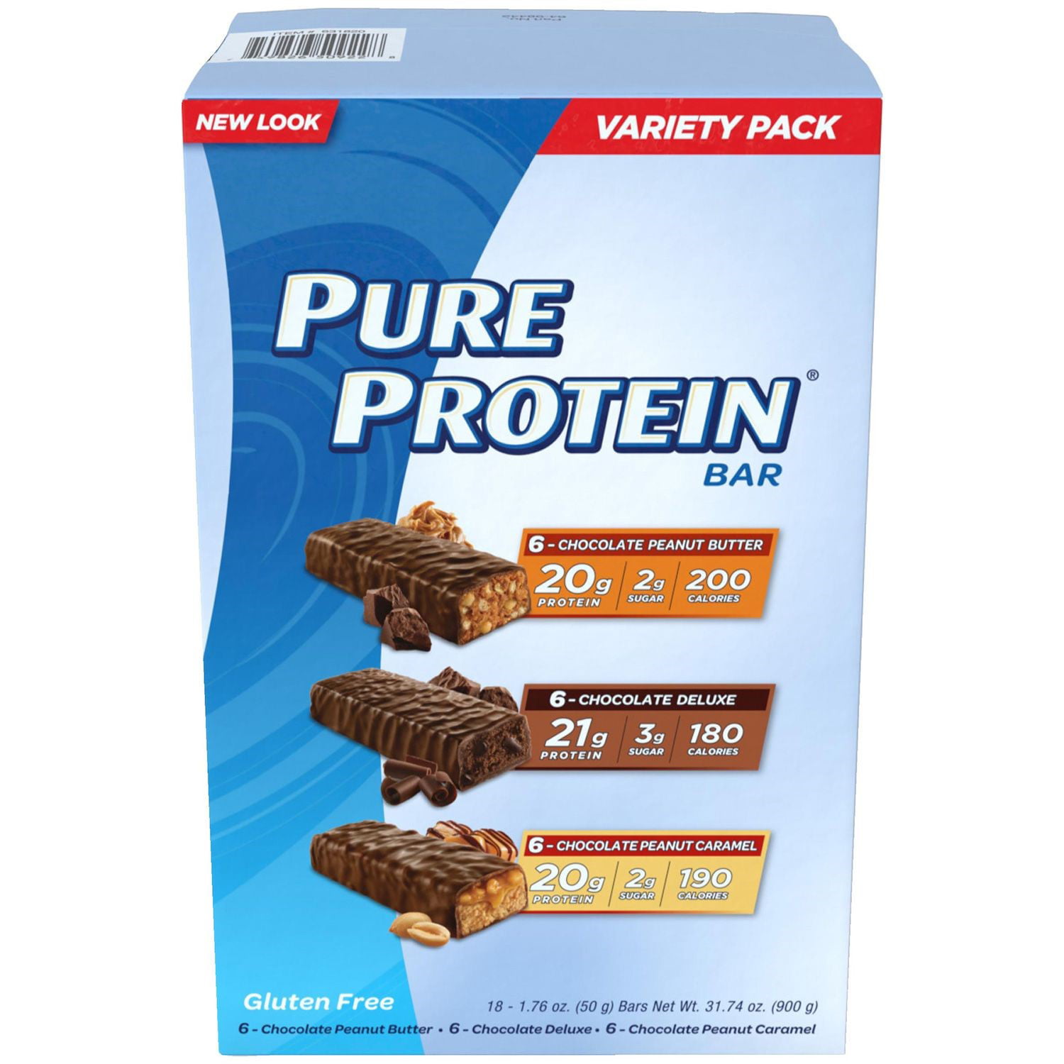 Pure Protein Bar, Variety Pack, 21g Protein, 18 Ct - Walmart.com