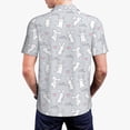 thumbnail image 4 of Balery Fun Rabbit Printed Men’s Short Sleeve Polo Shirt, Midweight Men's Shirt,Golf Polo shirts -4X-Large, 4 of 9