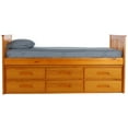 thumbnail image 4 of American Furniture Classics Model 2135-K12-KD Solid Pine Mission Twin Rake Bed with 12 Drawers in Warm Honey, 4 of 10