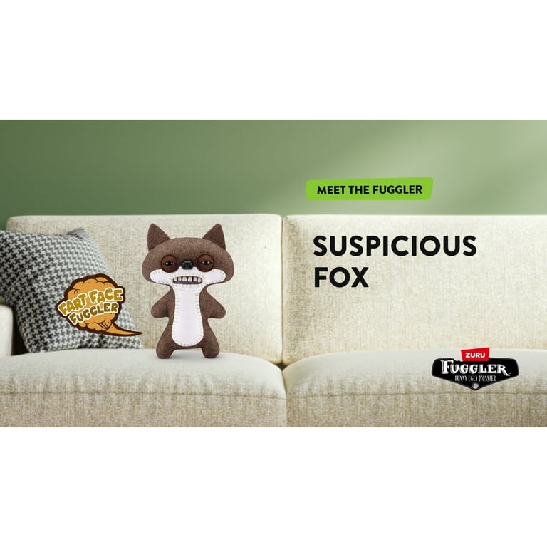 Fuggler Fart Face 9 inch (Suspicious Fox) Soft Plush, Funny Ugly