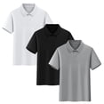 thumbnail image 2 of Tdoqot Boys Cotton Polo Shirts 3 PC- Summer Casual Short Sleeve Soft Kids School Uniform Size 4-16, 2 of 9