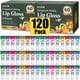 thumbnail image 1 of Set de brillo labial AZEN, paquete de 120 brillos de labios transparentes con vitamina E, 1 of 7
