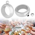 thumbnail image 4 of Botella de vino o whisky oculta de acero inoxidable con embudo para beber sobre la marcha Elegante frasco tipo brazalete, 4 of 8