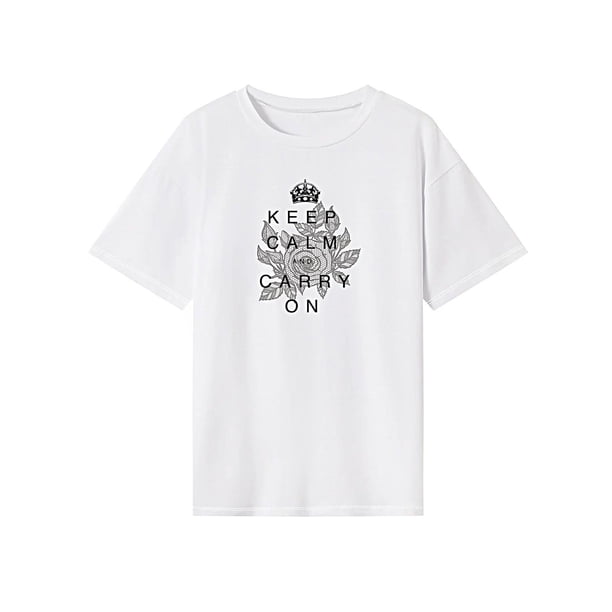 Camiseta de mujer de verano elegante y simple cuello redondo para mochilero, viajes de oficina M