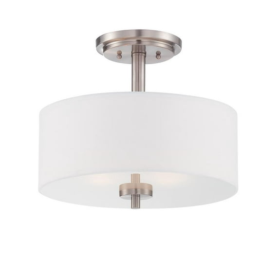 Designers Fountain 87211-SP Harlowe Semi Flush Mount Light In Satin Platinum