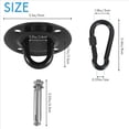 thumbnail image 3 of 800 LB Capacity Stainless Steel 180° Swing Hangers, Heavy Duty Swing Hooks for Concrete Ceiling Wooden, Hanging Hardware for Por Porch Playground Hammock Gym Swing Sets, 3 of 6
