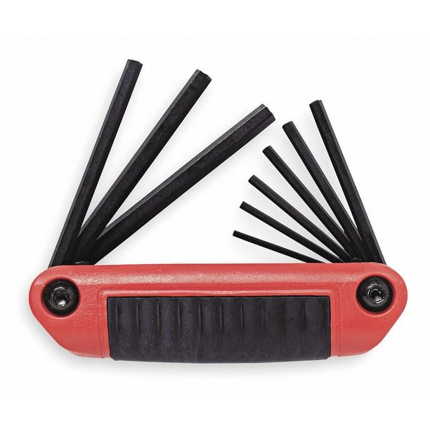 PROTO Folding Hex Key Set,9 Pieces J4993CG