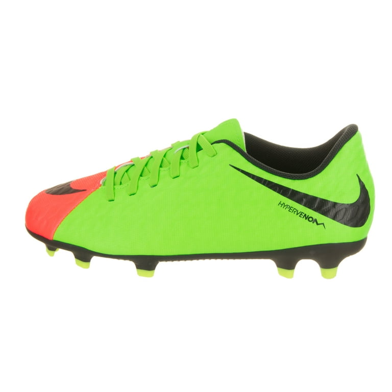 leerplan Consumeren passie Nike Kids' Hypervenom Phade III FG Soccer Cleats - Green/Black - 5.0 -  Walmart.com