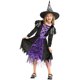 thumbnail image 1 of Disfraz de bruja para niñas, traje de fiesta de Halloween, conjunto de cosplay con sombrero, disfraz de cuento de hadas para niñas, 1 of 7