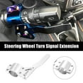 thumbnail image 2 of Silver Tone Car Turn Signal Extension Steering Wheel Extension Turn Rod Position Up Kit Rod Extension Aluminum Alloy, 2 of 8