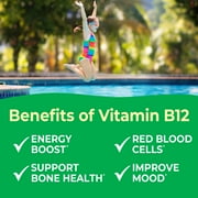 VitaWorks Kids Vitamin B12 1000 mcg, Dietary Supplement, Cellular Energy Vitamins, 120 Chewables
