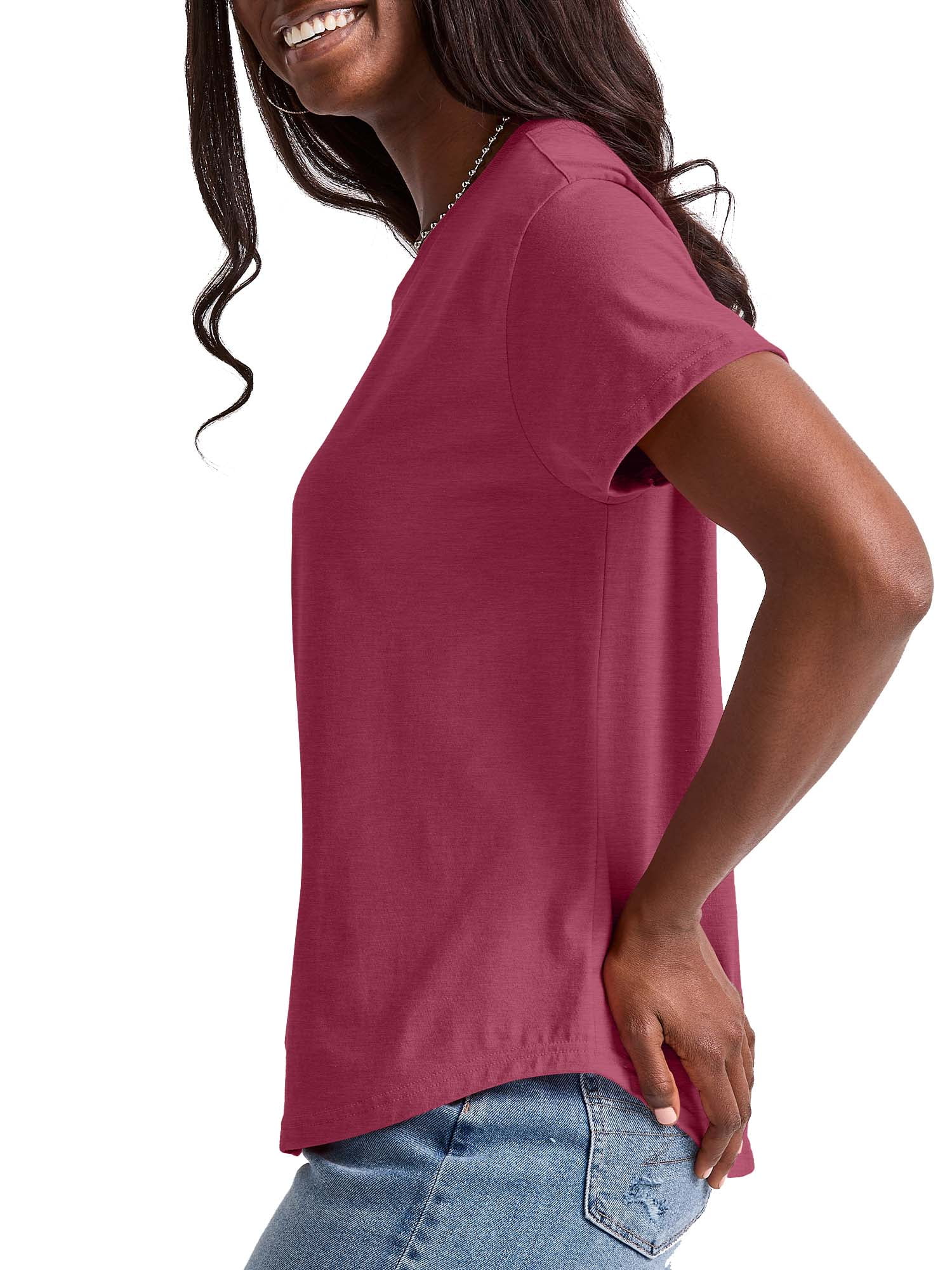 Women’s Tri-Blend Relaxed-Fit T-Shirt with Curved Hem