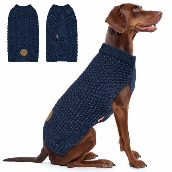 Suéter para perro KYEESE de hilo reflectante cálido para perros grandes 3XL