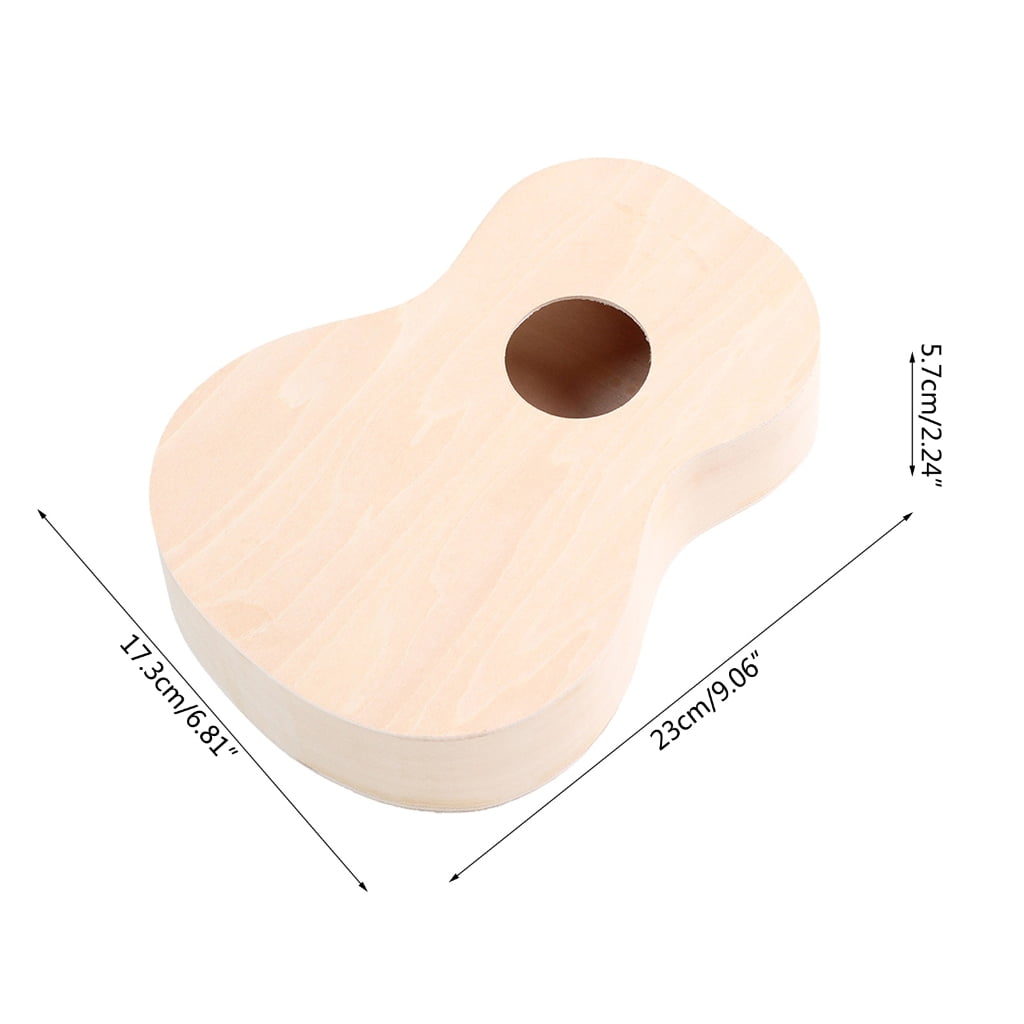 Jesscasday Wood Ukelele Handmade Kits for Children Adult Beginner Stringed Instrument Toy