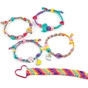 Make It Real: Good Vibes Bracelet Kit - Create 5 Unique Cord Charm Bracelets, 54 Pieces, Includes Play Tray, All-In-One, DIY Charm & Bead Jewelry Kit, Tweens & Girls, Arts & Crafts, Kids Ages 8+