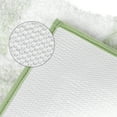 thumbnail image 4 of Unique Bargains Absorbent Bath Rug Non-Slip Plush Shaggy Bath Carpet Bath Mats Green Geometry U-Shaped 20" x 20", 4 of 7