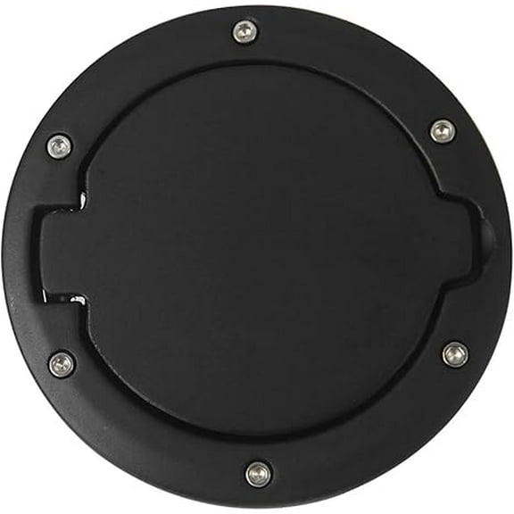 Applicable to Black Filler Fuel Door Cover Guard Fuel Tank Cap Cover Aluminum Alloy Gas Tank Cap Compatible For Jeep Wrangler JK 2 4 Door 2007-2017