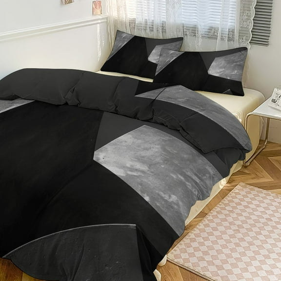 Geometric Lattice Bedding Sets Twin Duvet Cover 3 Piece Cute Bed Set for Boys Girls Kid