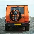 thumbnail image 6 of Fuzoiu Flame Metal Skull Print Universal Spare Tire Cover with Buckle Strap, Waterproof Wheel Covers for Jeep, Trailer, RV, Truck and All Car-15 inch, 6 of 6